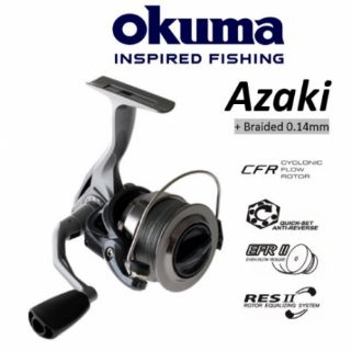 Okuma Azaki Spinning Reel 30 Spooled with Braid - 